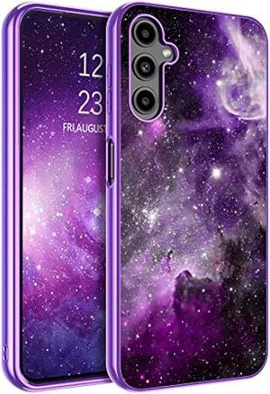 BENTOBEN Galaxy a14 5G Phone Case Slim Fit Glow in The Dark Hybrid Shockproof Hard PC Soft TPU Bumper Protective Girls Women Boy Men Cases Cover for Samsung Galaxy a14 5G 65 Inch Purple Nebula