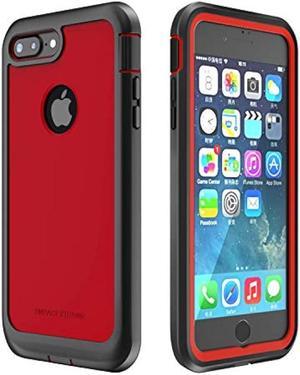 ImpactStrong iPhone 7 PlusiPhone 8 Plus Case Ultra Protective Case with Builtin Clear Screen Protector Full Body Cover for iPhone 7 PlusiPhone 8 Plus Red