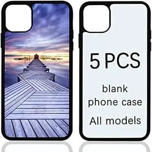 ORJ 5 PCS Sublimation Blank Phone Case for iPhone 12/ iPhone 12 Pro 6.1 Inch,Soft Rubber Protective Shockproof Blanks Case