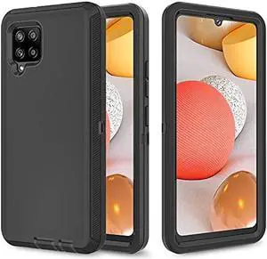 TORRTOWAY Galaxy A42 5G Case for Samsung Galaxy A42 5G Case Military Drop Shockproof Armor Heavy Duty Rugged 3 in 1 Protection Cover for Galaxy A42 5G Phone Case (Black+Black)