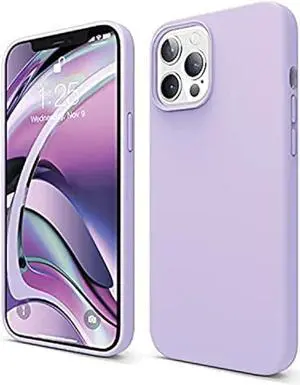 elago Compatible with iPhone 12 Pro Max Case, Liquid Silicone Case for iPhone 12 Pro Max 6.7 Inch [Purple] - Full Body Protection (Screen & Camera Protection)