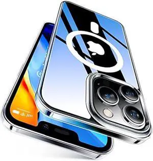 TORRAS Magnetic for iPhone 12 Case/iPhone 12 Pro Case, [Military Grade Drop Tested] [Compatible with MagSafe] Shockproof Translucent Hard Back Soft Slim Protective Case for iPhone 12/12 Pro, Clear