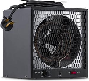 NewAir 240v Portable Electric Garage Heater, Industrial Strength with Internal Thermostat and Carrying Handle, Heats 600 sq. ft. with 6-30R Plug, Perfect for Garages, Workshops and More