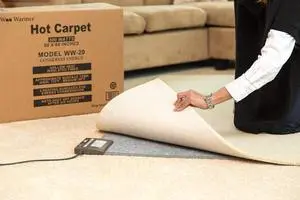 Hot Carpet Woo Warmer Under Rug Radiant Floor Heater Electric Mat Electric Carpet Electric Heated Area Rug (500 watt 70" x 70 inches) Hot Carpet Woo Warmer Under Rug Radiant Floor Heater Electric Mat Electric Carpet Electric Heated Area Rug (500 watt 70" x 70 inches)