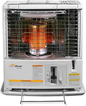 Sengoku KeroHeat Economic Portable Travel Indoor Outdoor Radiant Kerosene Space Heater with Automatic Safety Shut Off, 10,000 BTU, White