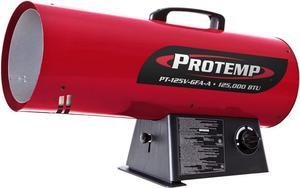 ProTemp 125,000 BTU LP Propane Heater | For Warehouses, Garages, Barns and Workshops up to 3125 Sq feet (PT-125V-GFA-A)