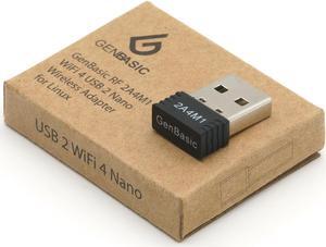 WiFi 4 USB Nano Wireless Network Dongle Adapter for Linux (Black)