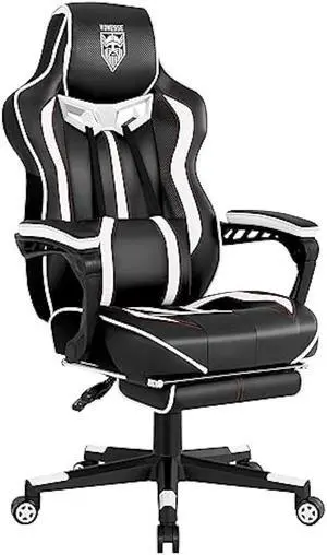 Vonesse Gaming Chair White with Footrest PC Computer Gaming Chair with Massage Gamer Chair Big and Tall Game Chair Ergonomic Gaming Chair Racing Chair Office Chair for Heavy People Chaise Gaming Vonesse Gaming Chair White with Footrest PC Computer Gaming Chair with Massage Gamer Chair Big and Tall Game Chair Ergonomic Gaming Chair Racing Chair Office Chair for Heavy People Chaise Gaming