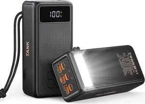 Power Bank 56000mah 100w Portable Charger Fast Charging Power Tank USB C with Emergency LED Flashlight Large Capacity External Battery Pack for iPhone Samsung Laptop for Outdoor Camping Travel
