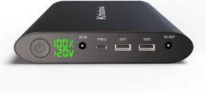 50000mAh Laptop Power Bank 5/9/12/16/19/20V Portable Laptop Battery Charger with QC3.0 USB-A Port & 12V Type-C Port for Laptop, Tablet, Smartphone and More Devices