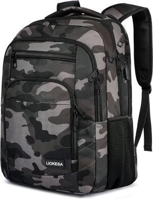 Laptop Backpack for Men Large School Backpack for Teens Business Slim Durable Laptop Backpack with USB Charging Port 156 Inch Anti Theft Water Resistant College Bookbag Computer Bag Daypack Camo