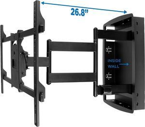 Mount-It! Recessed TV Wall Mount, Articulating Full Motion in-Wall TV Bracket for Flush Installation, 27 Inch Extended Arm Fits Screen Sizes 32, 37, 40, 42, 47, 50, 55, 60, 65, 70 inch, Up to 175 lbs
