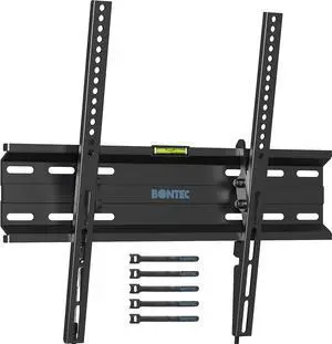 BONTEC Low Profile Tilt TV Wall Mount for 23-60 inch LCD LED OLED TVs, Ultra Slim Bracket Loading Capacity 99LBS, Max.VESA 400x400mm