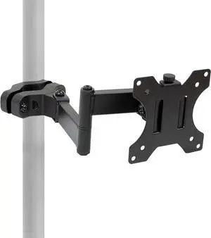 Mount-It! Universal Full Motion Steel Pole Mount with Articulating Arm and Removable VESA Plate for 17 to 32 Inch Monitors & TVs, VESA 75x75 & 100x100 Compatible, Black (MI-391)