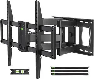 Full Motion Mount, USX MOUNT Wall Mount for Most 42-86 inch TVs, Holds up to 120lbs, Max VESA 600x400mm, Swivel TV Bracket with Dual Articulating Arms Tilt Rotation Fits 16" Wood Stud