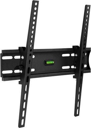 Mount-It! Tilt TV Wall Mount Bracket Up to VESA 400x400 | Low-Profile Tilting Mounting Bracket Compatible with 32 to 55 Inch Flat Screen TVs, 77 Lbs Capacity