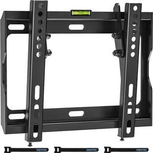BONTEC Low Profile TV Wall Mount Bracket Fixed for Most 17-45 inch LED,OLED Flat Screen TVs, Ultra Slim Tilt Wall Mount up to 66LBS, Max VESA 200x200mm, Fits 8" Wood Studs