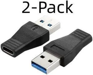 USB C to USB 3.0 Adapter, 2-Pack USB 3.1 Type C Female to USB 3.0 A Male Adapter Converter Support Data Sync and Charging