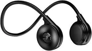 1Pcs Bone Conduction Headphones,Open-Ear Bluetooth Sport Headphones, Waterproof Wireless Headphones with Built-in Mic for Workout, Running, Hiking, Cycling-Black