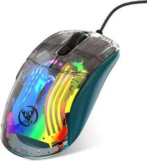 Wired Gaming Mouse, 12,800 DPI, Rainbow Optical Effect LIGHTSYNC RGB, 7 Programmable Buttons, On-Board Memory, Screen Mapping, PC/Mac Computer and Laptop Compatible