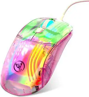 Wired Gaming Mouse, 12,800 DPI, Rainbow Optical Effect LIGHTSYNC RGB, 7 Programmable Buttons, On-Board Memory, Screen Mapping, PC/Mac Computer and Laptop Compatible Red