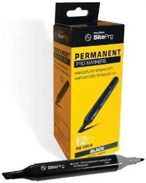 Sitepro 17-PM220-B Black Permanent Markers