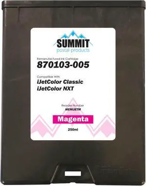 iJetColor Compatible Magenta Ink Cartridge for iJetColor Classic and NXT Envelope Printers  (Part Number 870103-005)