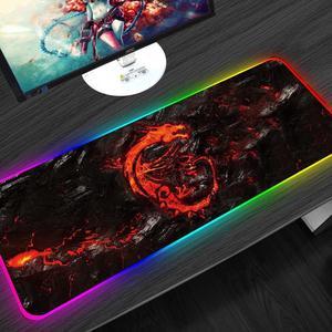 RGB Mouse Pad 90*40cm Game HD Computer New Mousepad Natural Rubber Office Playmat Laptop Soft Mat