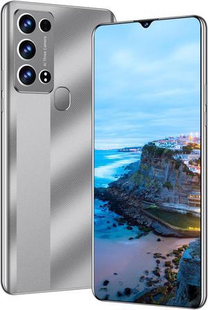 BDF R9 Unlocked Cell Phone 128GB+6GB Dual SIM 6.53" HD+ Display | Android 10.0 | Octa-Core | 5380mAh Long Battery | US Version 4G Android Smartphone | Grey