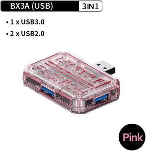 BDF Transparent Type-C USB Hub Network Port USB Extender Docking Station Support Type-c cell phone, mouse, USB flash drive, data cable, laptop, Macbook interfaces