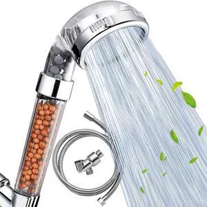 Nosame? Shower Head with Hose Filter Filtration High Pressure Water Saving 3 Mode Function Spray Handheld Showerheads for Dry Skin & Hair