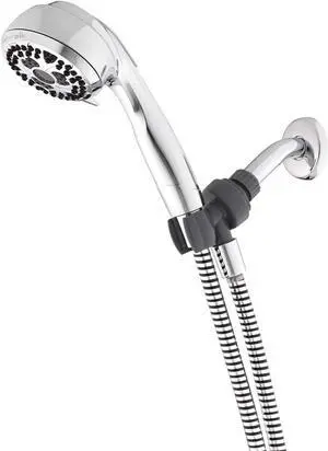Waterpik Adjustable Shower Head with Handheld Spray with 5-Foot Hose, Features Dual Position Height Select Bracket, 7 Spray Modes, Chrome Finish, NSE-753E