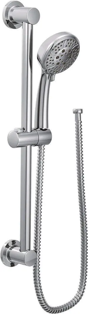 Moen Chrome Eco-Performance 4-Spray Pattern Handheld Showerhead with 69 Long Hose and 30-Inch Slide Bar, 3669EP Moen Chrome Eco-Performance 4-Spray Pattern Handheld Showerhead with 69 Long Hose and 30-Inch Slide Bar, 3669EP
