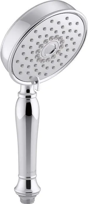 KOHLER 22163-CP Bancroft Multi-Function Handshower, Handheld Showerhead with 3 Spray Settings, 2.5 GPM, Polished Chrome