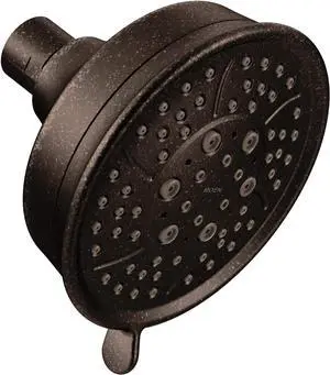 Moen 3638ORB Showering Acc-Core Four Function 4.38-Inch Diameter Wallmount Showerhead, 1 count, Oil Rubbed Bronze