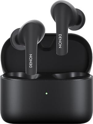 Denon AH-C630W True Wireless Earphones, in-Ear Bluetooth Earbuds with Mic, 18 Hours of Battery Life, IPX4 Rated Water Resistance, Includes (3) Silicone Ear Tips & Charging Cable, Black
