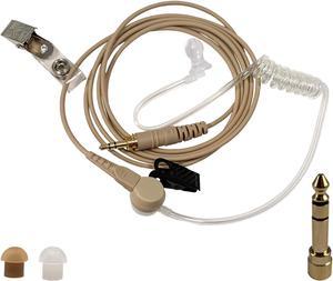 Universal IFB Earpiece 3.5mm & 1/4 Connector Anchor/Broadcaster in Ear Monitor Only On Camera On Stage Professional EarSet Compatible w/iPhone, Andriod, Telex, Clear-Com, Comrex, Lecstronics