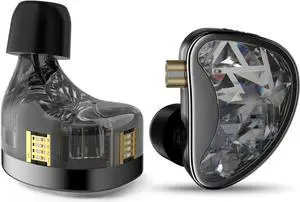 AS24 in-Ear Monitor Headphone 24BA Drivers High-Performance IEM Earphones with 8 Tuning Switches, Noise Isolation Wired Earbuds for Musicians (Tuning Version,Black,no mic)