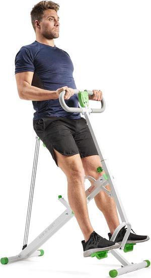 Sunny Health & Fitness Row-N-Ride Squat Assist Trainer for Glutes Workout With Adjustable Resistance, Easy Setup & Foldable Exercise Equipment, Glute & Leg Exercise Machine