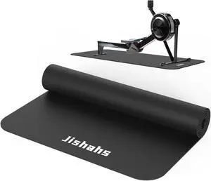 JISHAHS Universal Indoor Rowing Machine Mat- 8.5 x 2.3 FT Exercise Equipment Mat for Concept 2, Nordictrac, Sunny, Hydrow etc. Extra Long Non-Slip and Waterproof, Under Rower Floors Protection