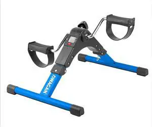 HealthMate IN9734 Blue Mini Cycle Go Foldable Pedal Exerciser Fitness Cycling with LCD Monitor and Adjustable Resistance