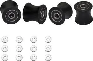 FRECCU Total Gym Replacement Set of 4 Wheels/Rollers for Models DLX, DLX II, DLX III, Adv DLX, Pilates, Pilates Pro 2500, 3000, 4000570, 2000 Black