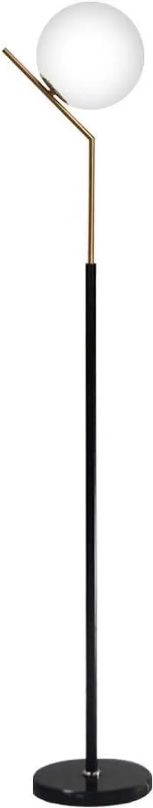 Hsyile Lighting KU300207 Modern Creative White Glass Ball Floor Lamp for Living Room,Bedroom,Office,Hotel,1 Light