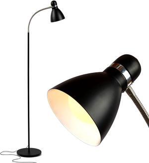 Brightech Avery Floor Lamp, Dimmable Standing Lamp With Sturdy Base, Floor Lamp for Over Chair Bedroom Reading, Modern LED Lamp for Living Rooms, Tall Lamp for Offices, Great Living Room Decor - Black