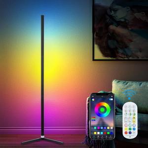 Neoglint Corner Floor Lamp, Smart APP Control LED Corner Lamp with Music Sync, Modern Standing Lamp RGB Color Changing Ambient Lighting for Living Room Bedroom Gaming Room