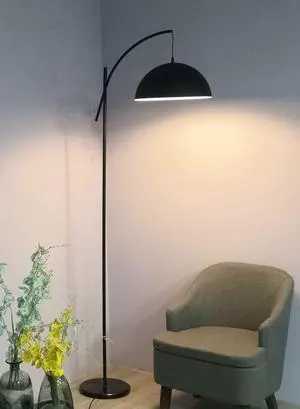 Floor Lamp, Modern Floor Light with Metal Shade for Bedroom or Living Room,Black