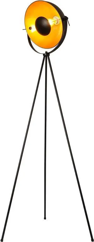 COSYLUX Industrial Tripod Floor Lamp for Living Room, Modern Satellite Tall Standing Lamps for Bedrooms Black Gold (No Bulbs)