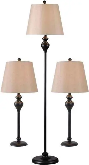 Kenroy Home KH87050 Charlotte Lamp Sets, 61 Inch Floor, Oil-Rubbed Bronze