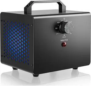 [Strong Ozone 2000 Sq Ft] Ozone Machine Odor Removal 15000mg/h, Ozone Generator Odor Eliminator for Home, Ozone Odor Eliminator, Ionizer Air Purifier Ozone for Home, Car, Smoke, and Pet Room - Black