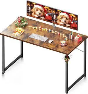 Coleshome 48 Inch Computer Desk, Modern Simple Style Desk for Home Office, Study Student Writing Desk, Vintage